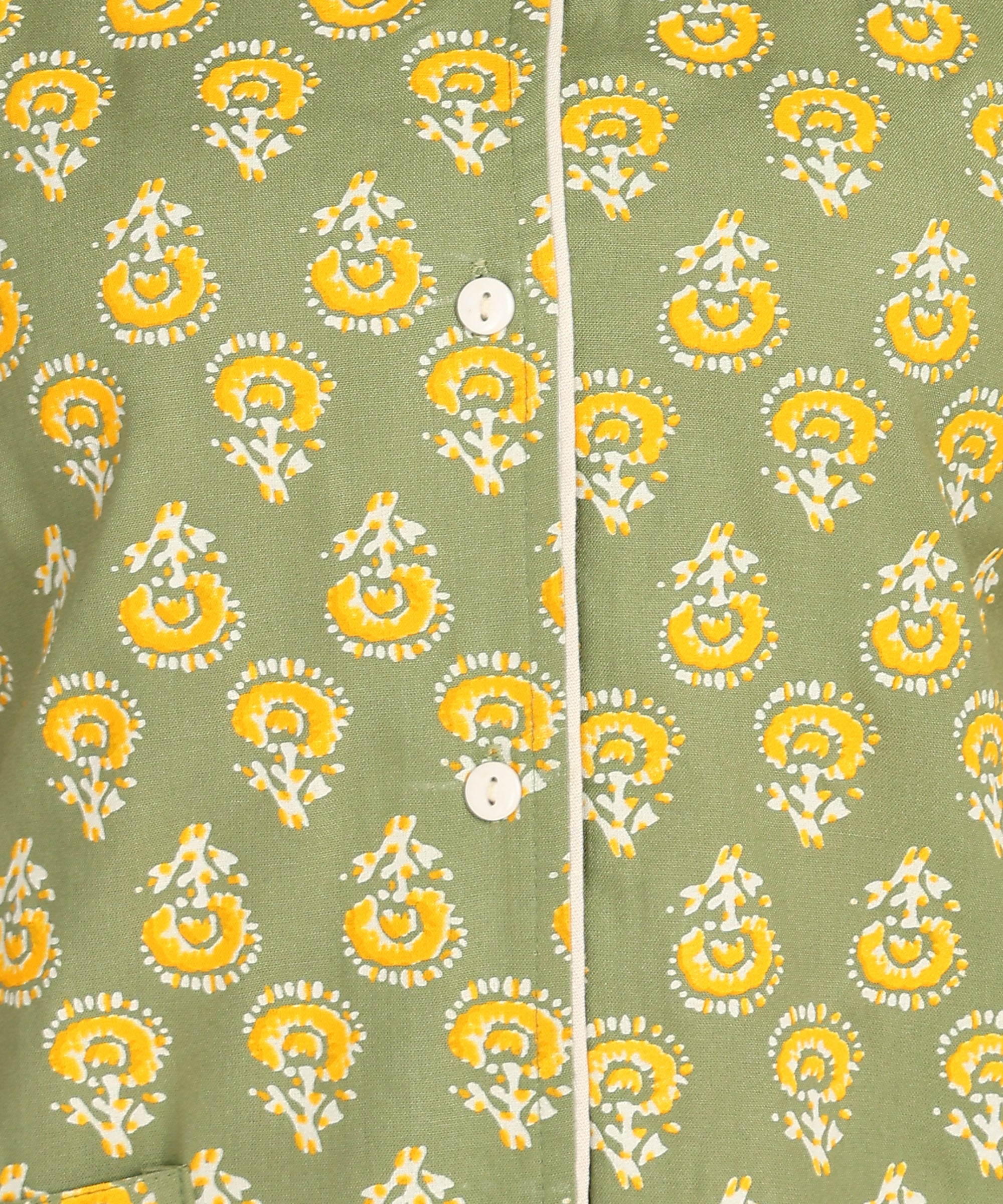 "Sunshine Sage" Viscose Printed Shorts Set