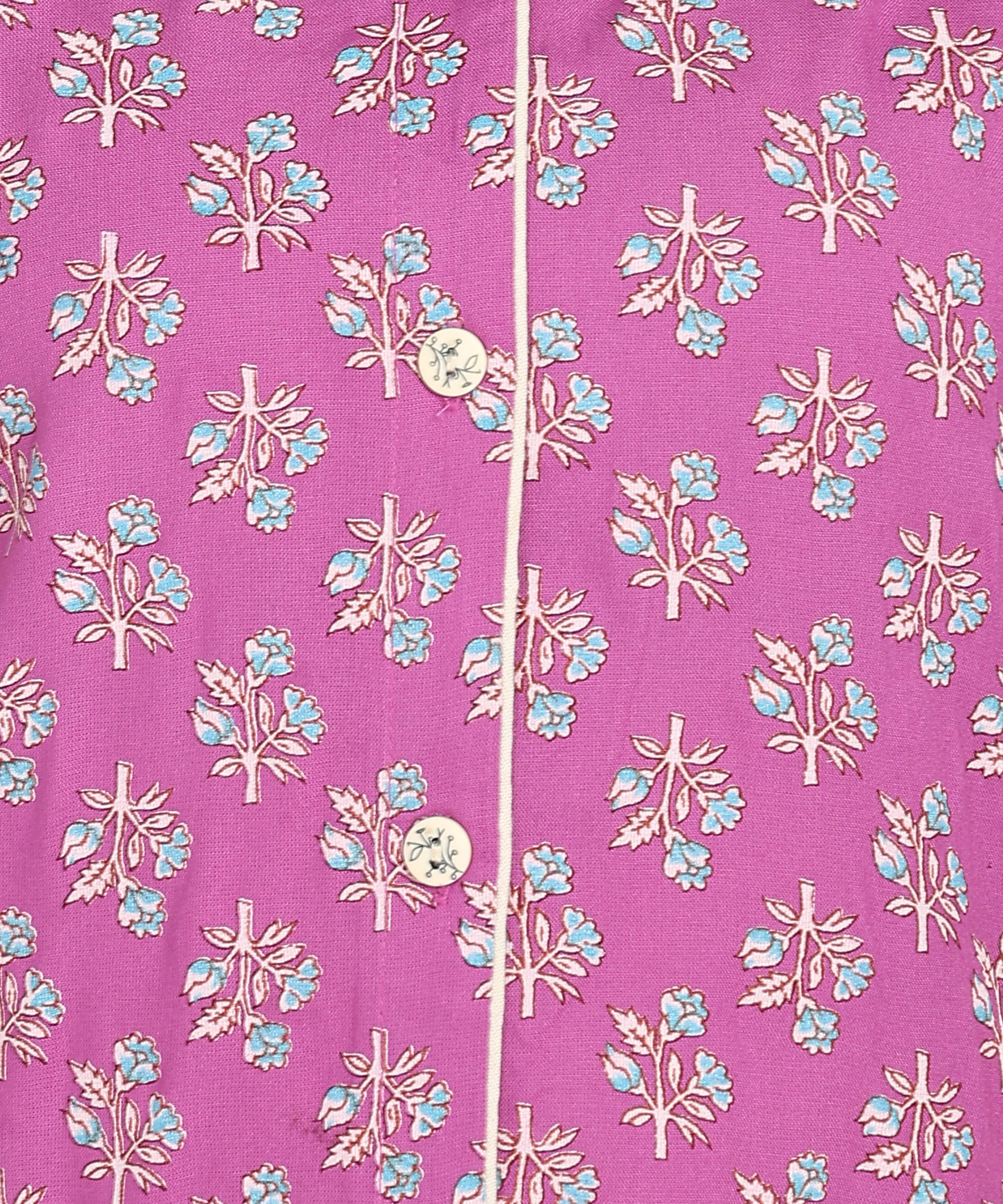 Half Sleeves Shirt & Short Set In Purple Color - Viscose