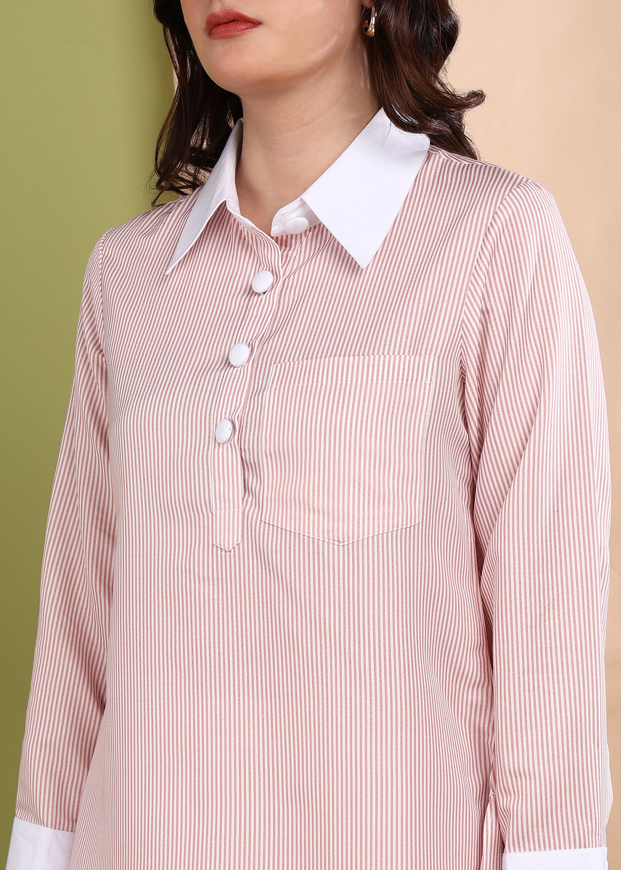 "Blush Stripe" Printed Co-ord Set