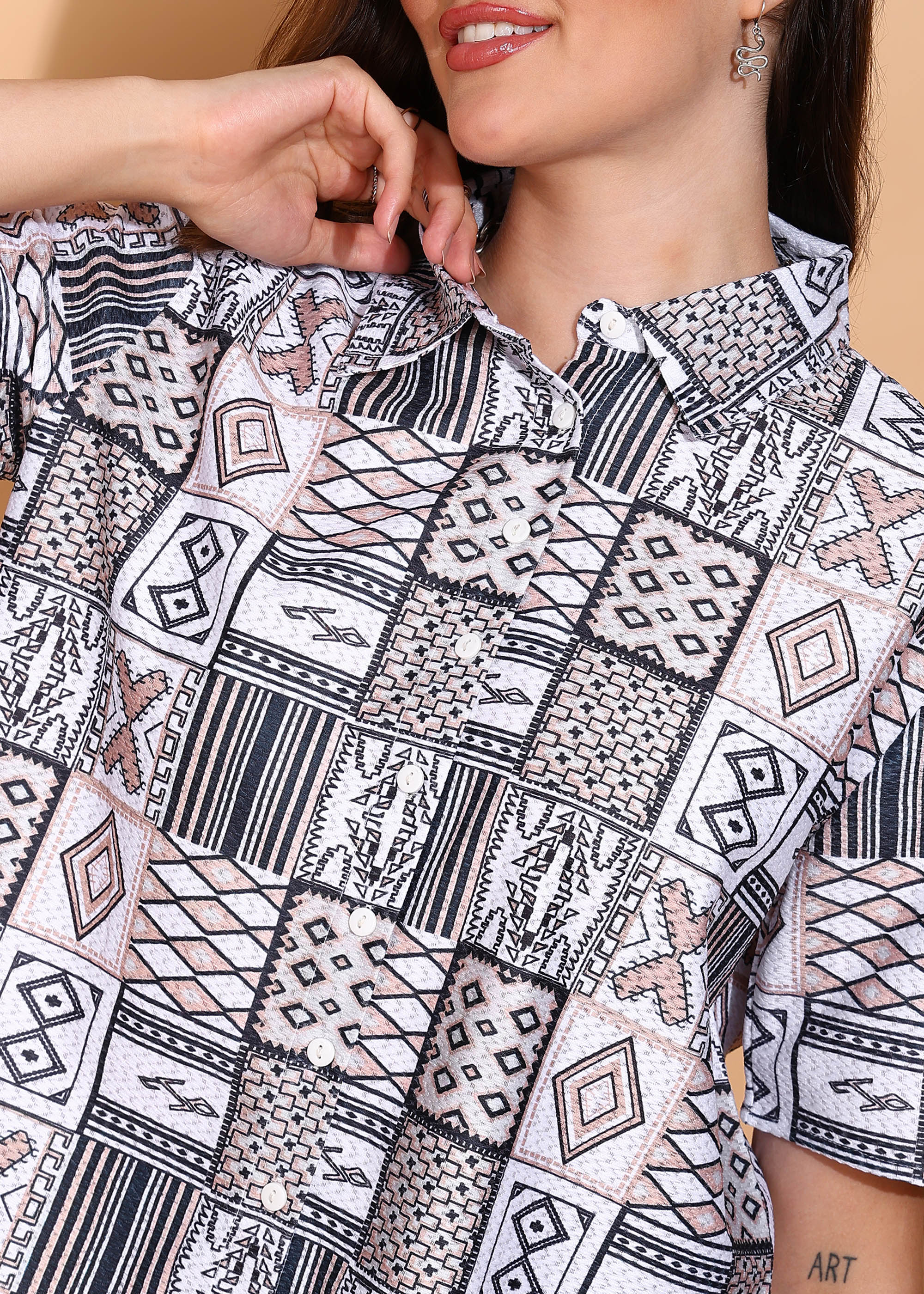 "Tribal Whimsy" Oversized Shirt