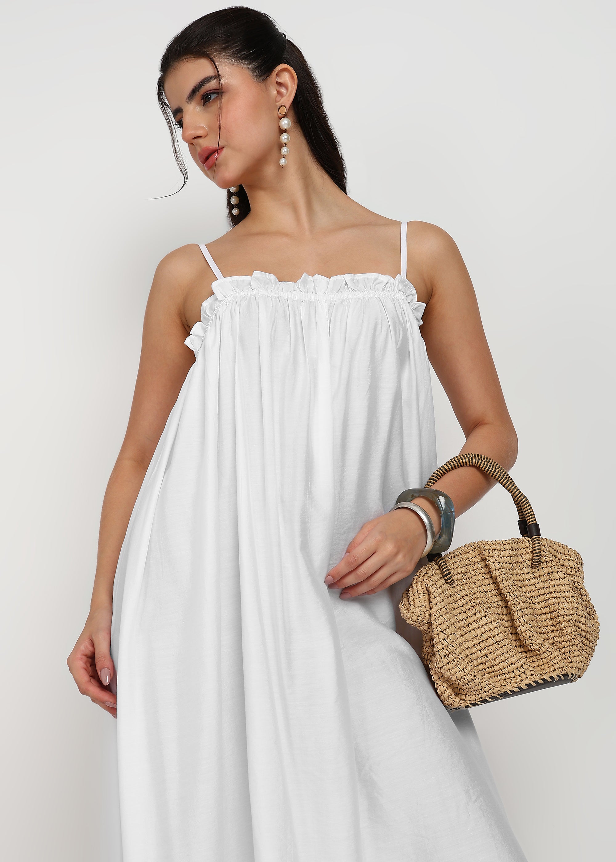 Women Offwhite Maxi Dress