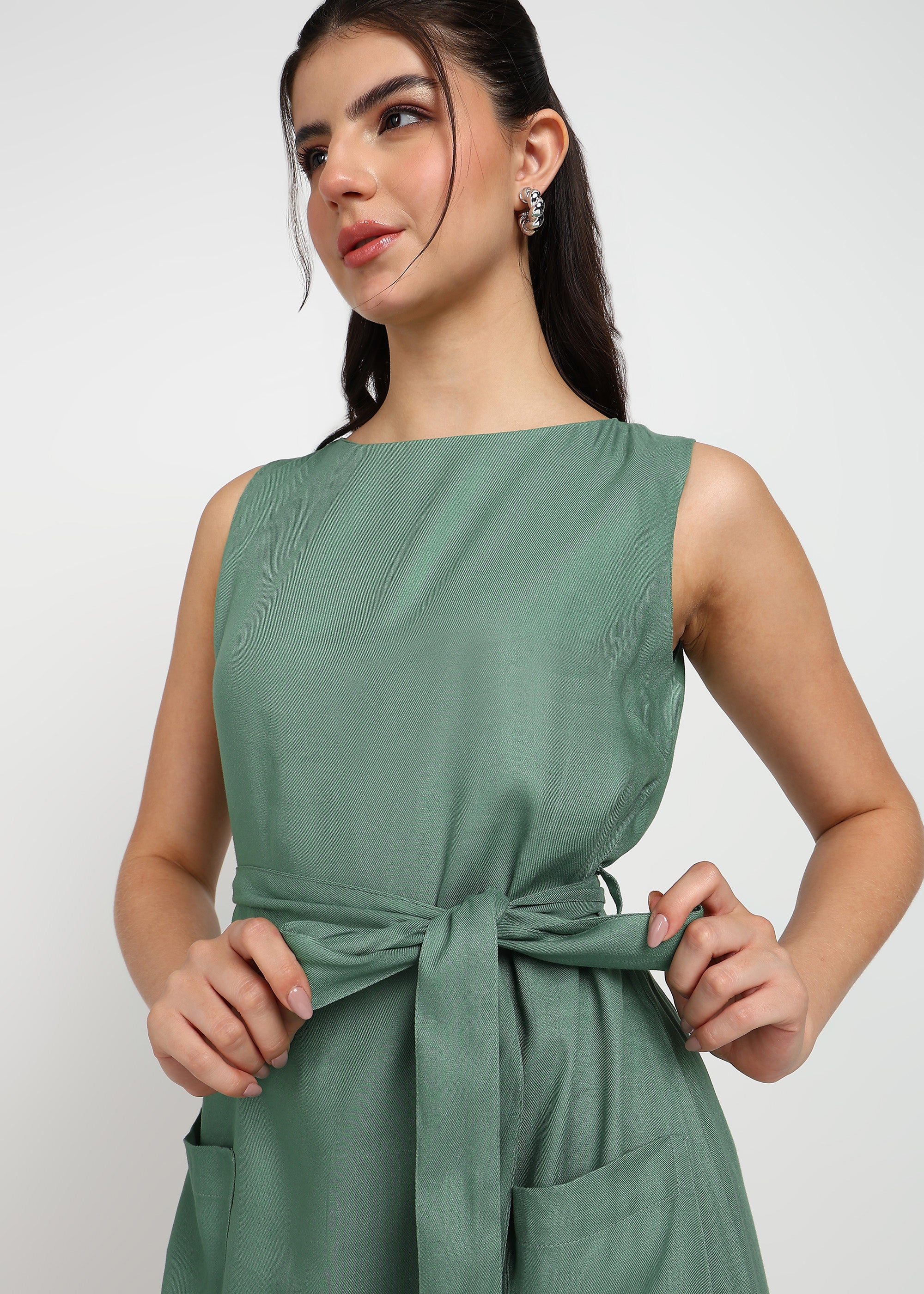 Women Green Mini Dress