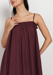 Women Maroon Maxi Dress