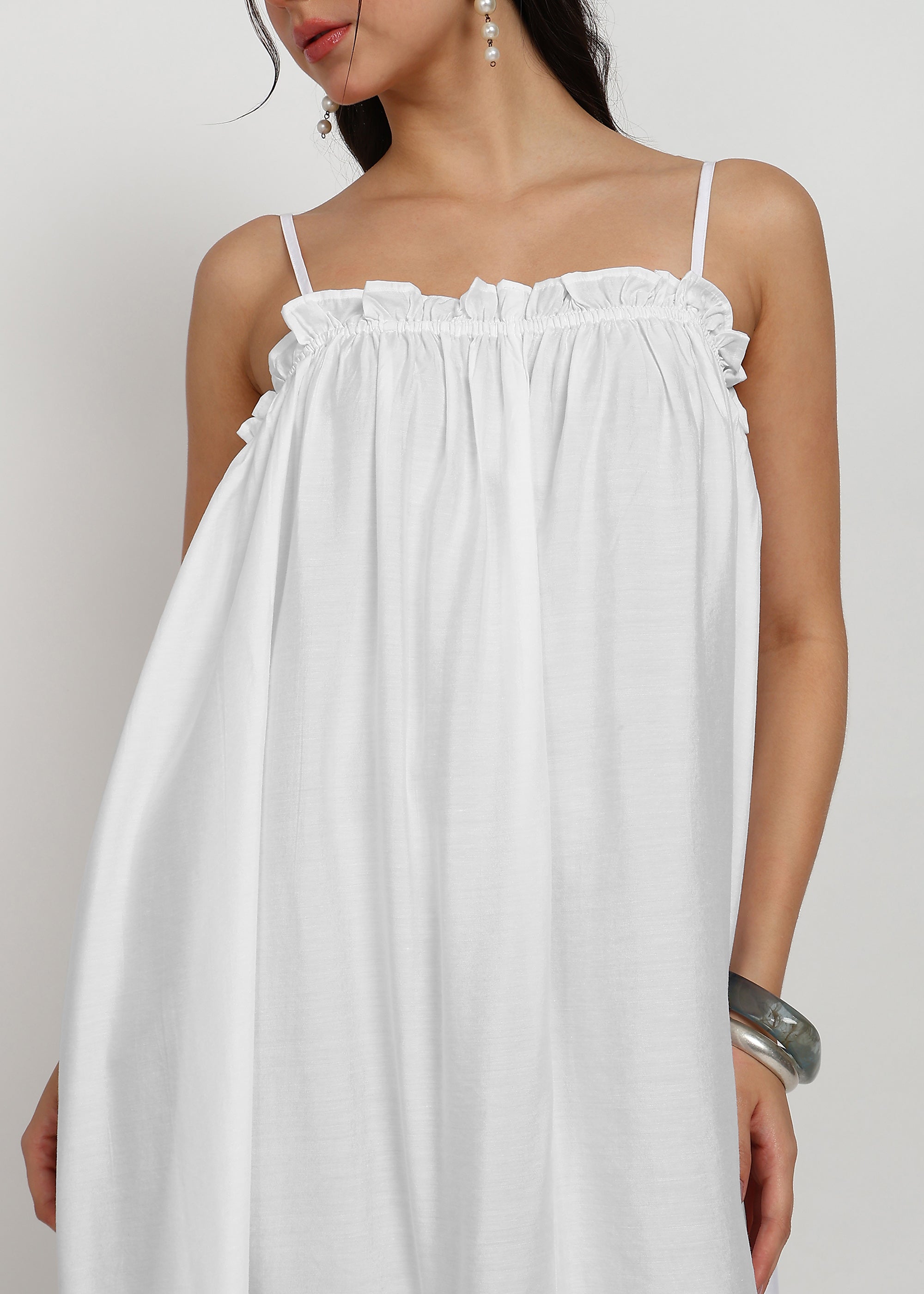 Women Offwhite Maxi Dress